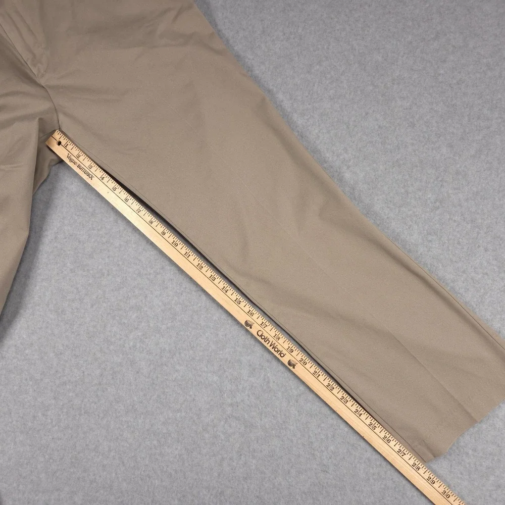 Dockers Mens 38x30 Beige Tan Slim Tapered Flat Front Chino Khaki Pants School